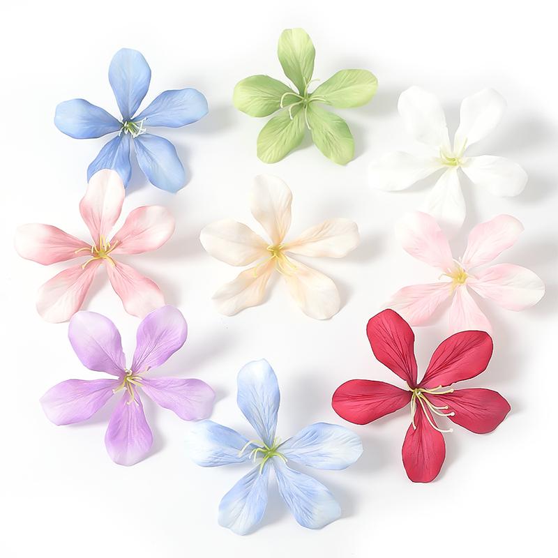 

5/10Pcs Artificial Flowers Heads 11cm Fake Flowers for Home Decor Wedding Bride Decoration Party Supplies Craft Gift Accessories 5Pcs