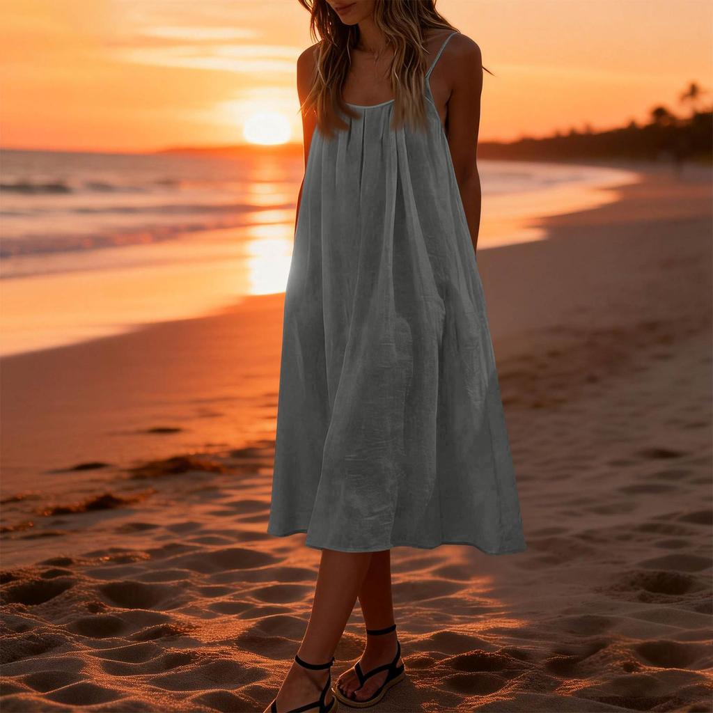 Women's Backless Strapless Dresses, Backless Loungewear Dress, Sleeveless, House Dress, Long Dress With Back Bow