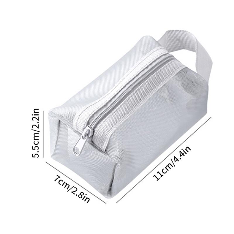 1Pc Travel Mesh Cosmetic Bag Zipper Makeup Bag For Women Wash Toiletry Bag Makeup Organizer Portable Storage Pouch