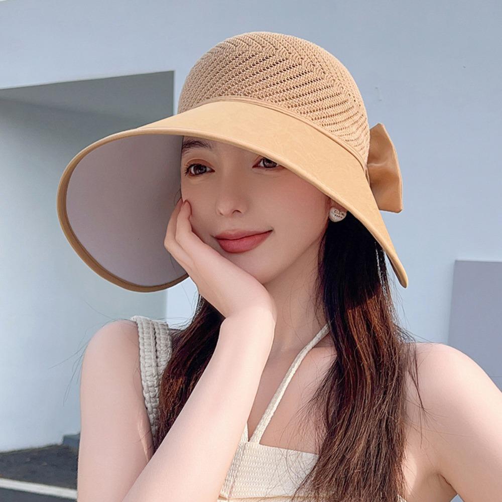 UV Protection Large Brimmed Sun Hat Wide Brim Sun Hat Fashion Empty Top Hat  Women