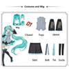 Anime Figures Performance Clothes Miku Cosplay Costume JK Skirt Suit Wig Accessories Halloween Carnival Party Comic Con