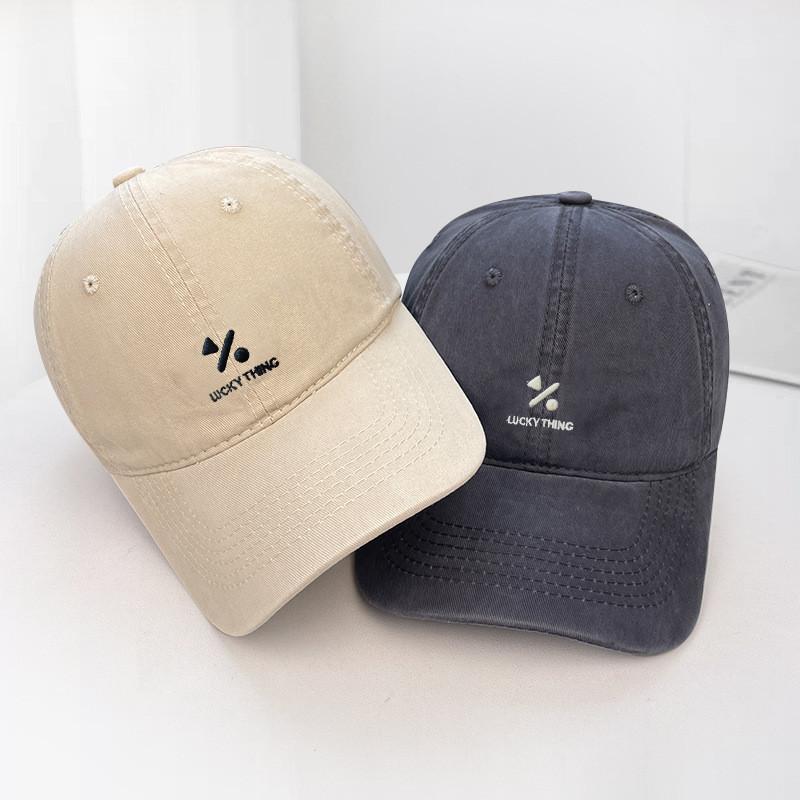 Geometric Symbols Embroidery Vintage Cotton Baseball Hats Summer Breathable