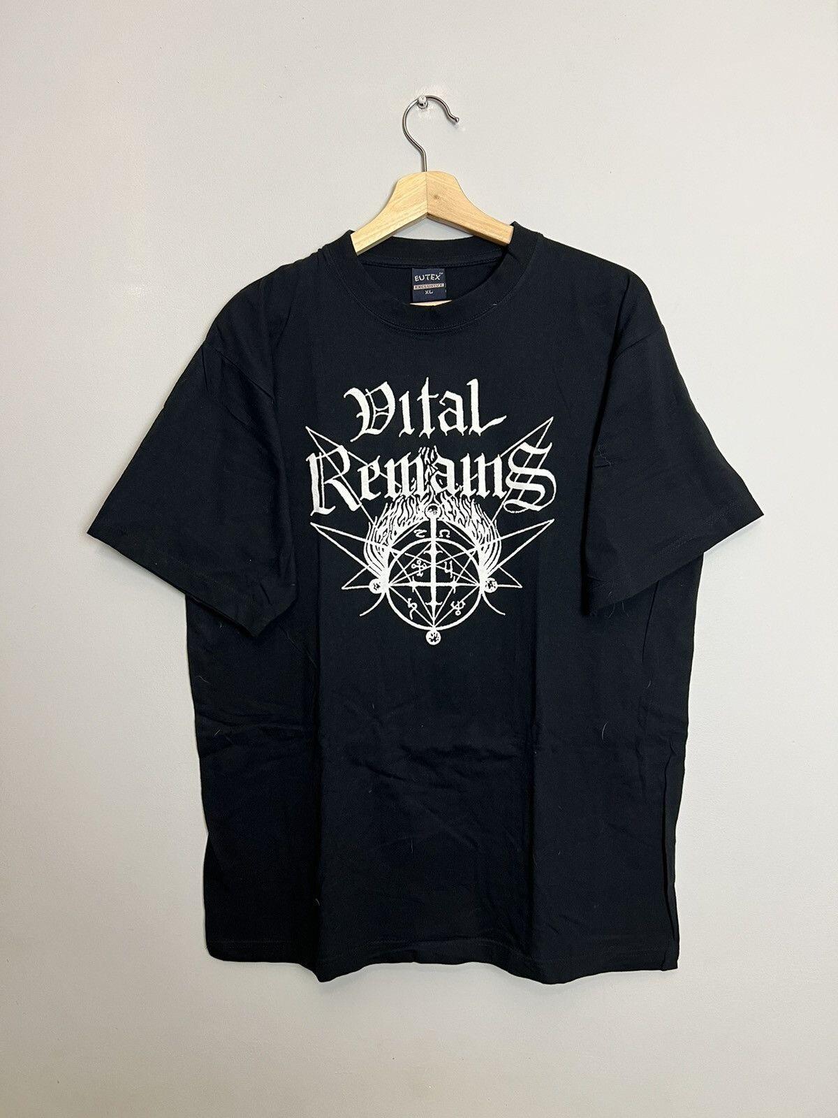 Rare Vintage 90s Vital Remains Logo Death Metal Band Tee Unisex T-Shirt XL