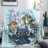 Toothless Night Fury Print Flannel Blanket, Ultra Soft High Quality All Seasons Warm Throw, Home Decor Cozy Blanket, Perfect Christmas Gift