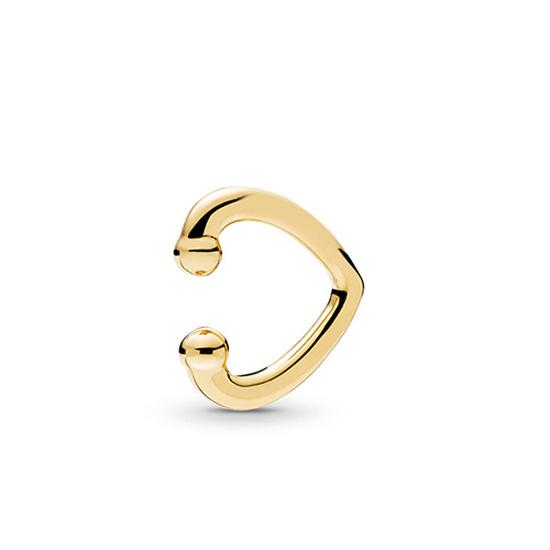 Plated 18K Gold C-Shaped Zircon No Ear Piercing Ear Clips Suit Minimalist Push Stack Ear Clips Popular Fashion Jewelry for Women