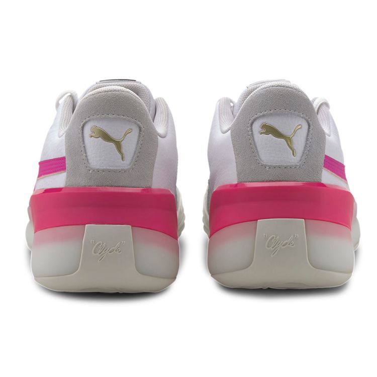 Puma Clyde Hardwood Pink Glow Unisex Sneakers Puma-White 193663-03