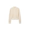 European & American Women's Casual Hollow-Out Solid Color Jacket - Versatile, Fashionable, Comfortable, Trendy Zipper Sweater