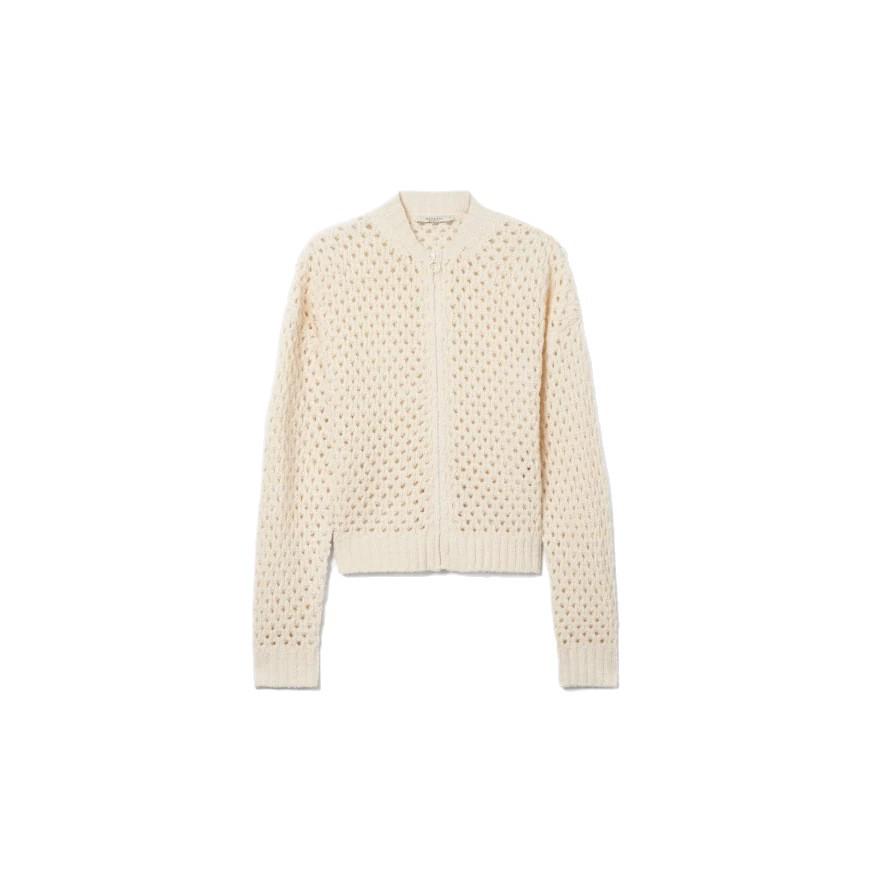 European & American Women's Casual Hollow-Out Solid Color Jacket - Versatile, Fashionable, Comfortable, Trendy Zipper Sweater