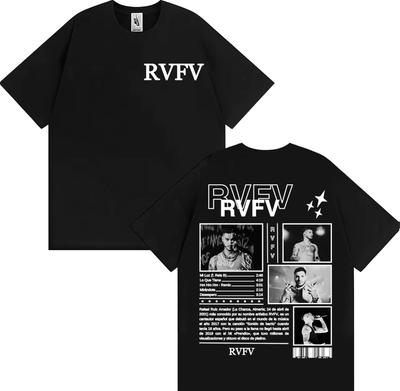 Rapper RVFV Eltiburón Tour 2024 Merch T Shirts Casual 100% Cotton Short Sleeve T-shirt Men Women Fashion Vintage Hip Hop T Shirt