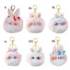 Rabbit Charm Keychains Backpack Decoration Mini Plush Animal Pendant Car Keyring