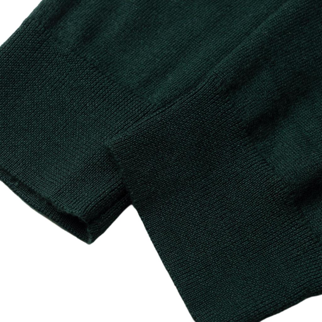 Polo Ralph Lauren FW23 Solid Logo Embroidered V-Neck Pullover Long Sleeve Sweater Men Sweater Dark-Green 710883124-012