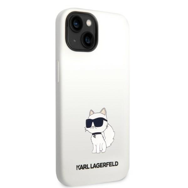 Karl Lagerfeld KLHMP14MSNCHBCH iPhone 14 Plus / 15 Plus 6.7" hardcase biały/white Silicone Choupette MagSafe