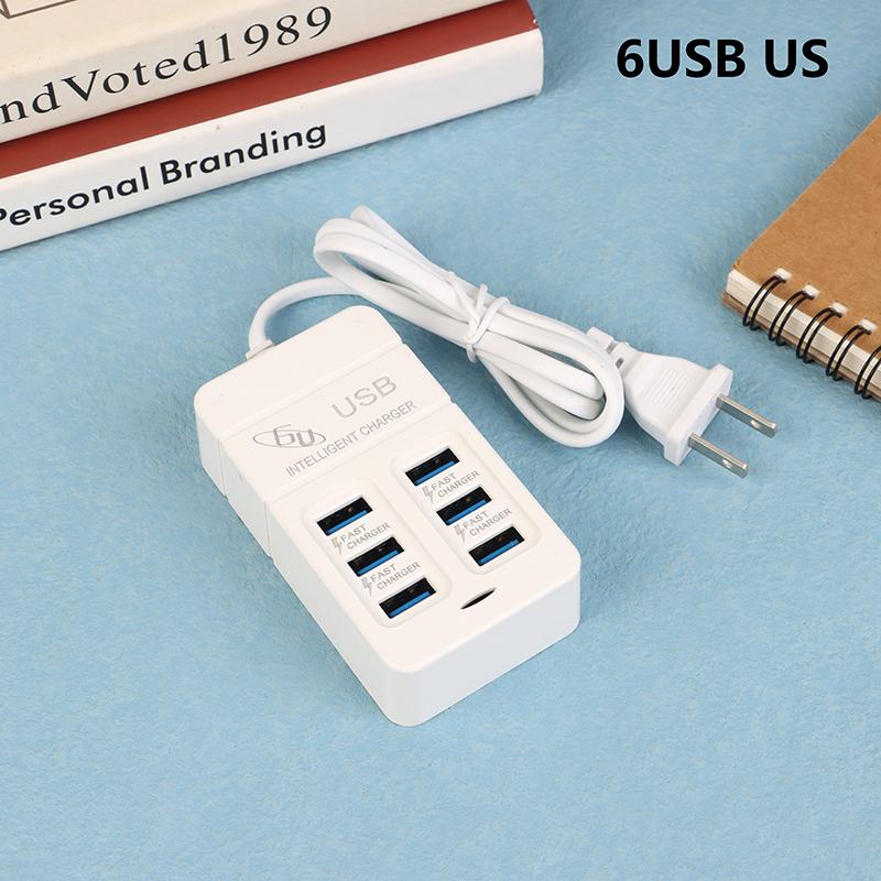 

Eu US Plug Multiport Us Charger 35W Pd Type C Fast Charger Wall Charger Us Hub Adapter 6 Ports Mobile Phone Us Quick Charger