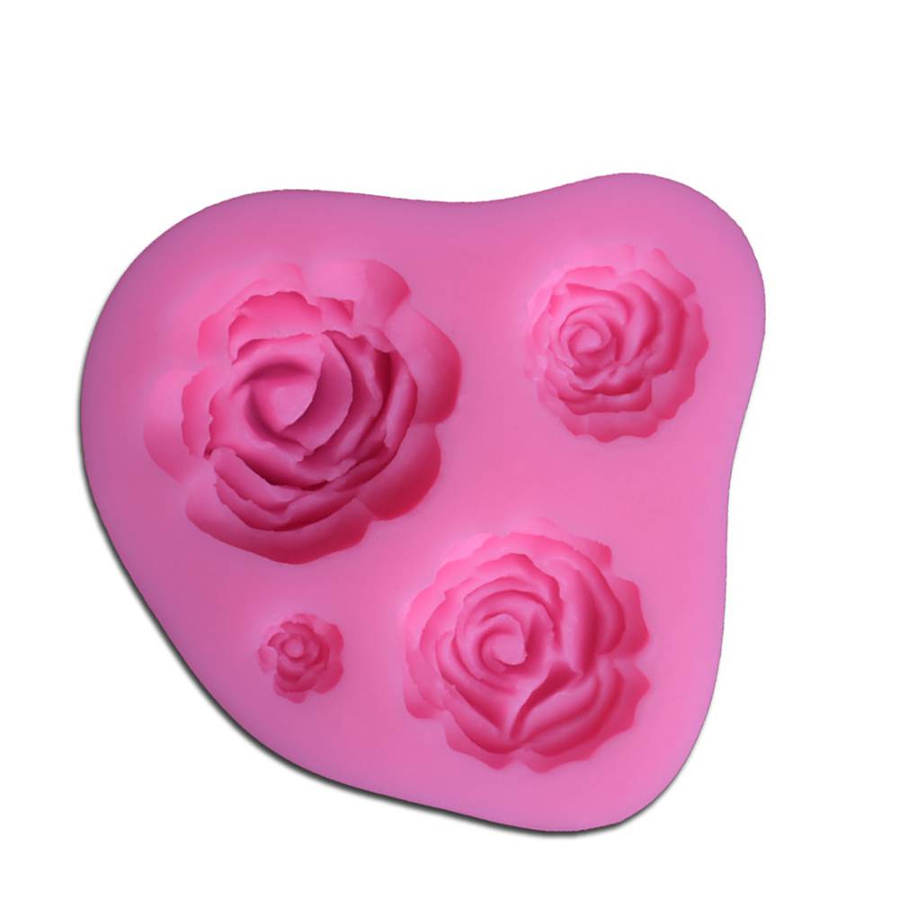 Rose Flower Sugarcraft Cupcake Kitchen Cake Mould Soap Candy Chocolate Baking Tools