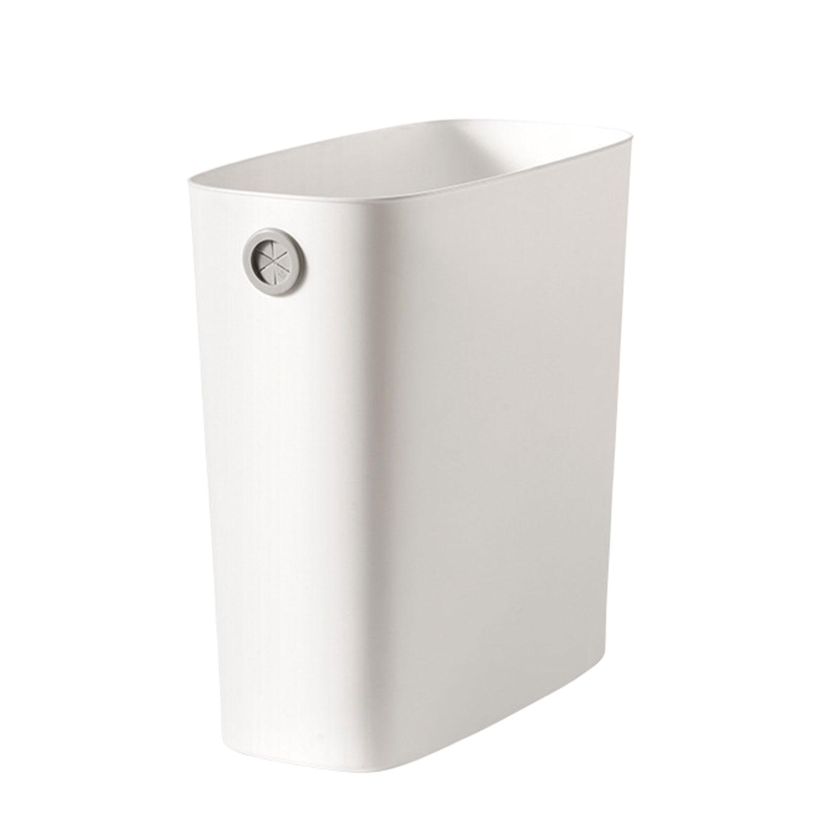 

Пластиковый мусорный бак с крышкой, экономящий место, подходит для ванной комнаты, кухни, гостиной, простой, сплошной цвет