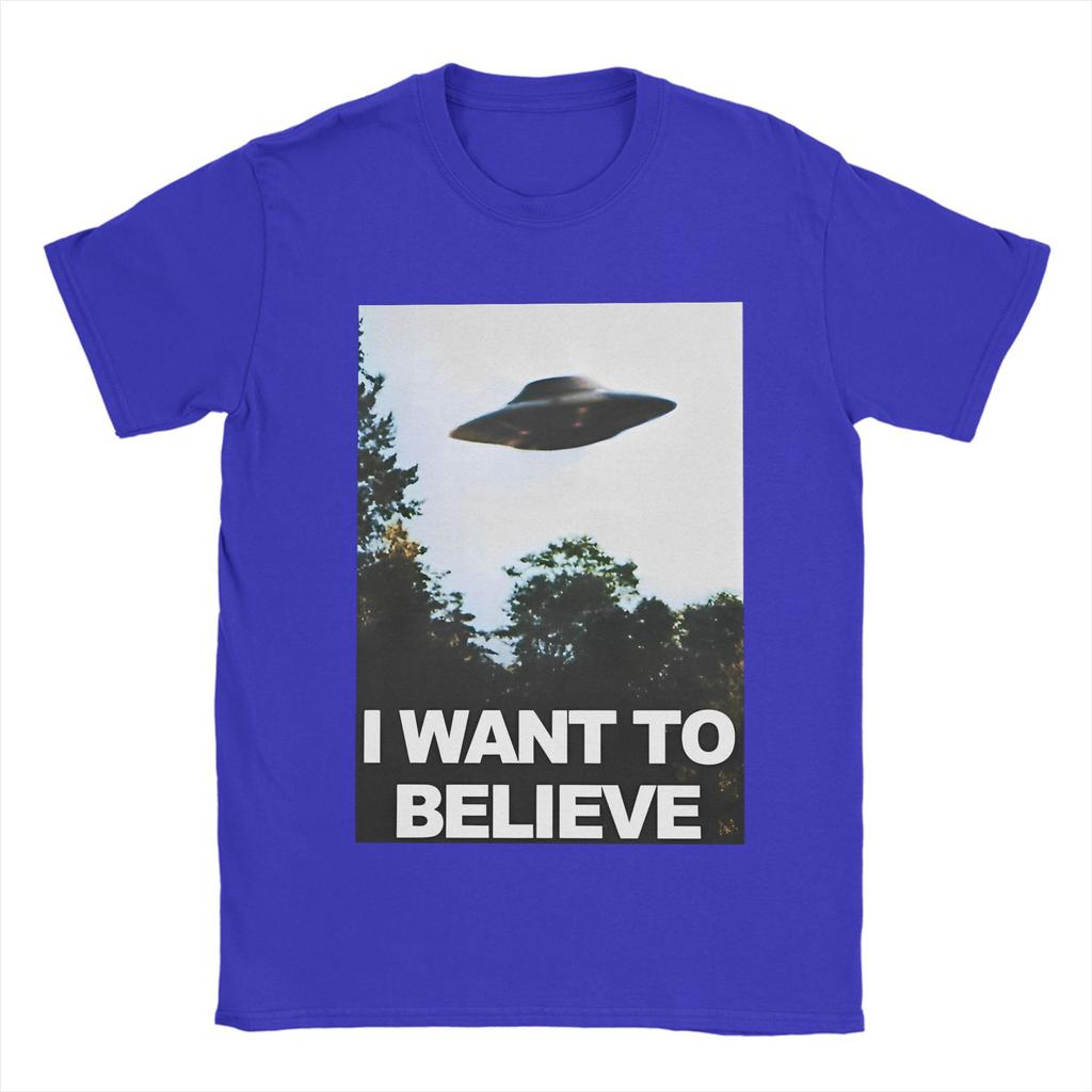 Akte X Film T-Shirts Herren Ich will glauben Neuheit 100% Baumwolle T-Shirt Rundhals Kurzarm T-Shirts Bedruckte Kleidung