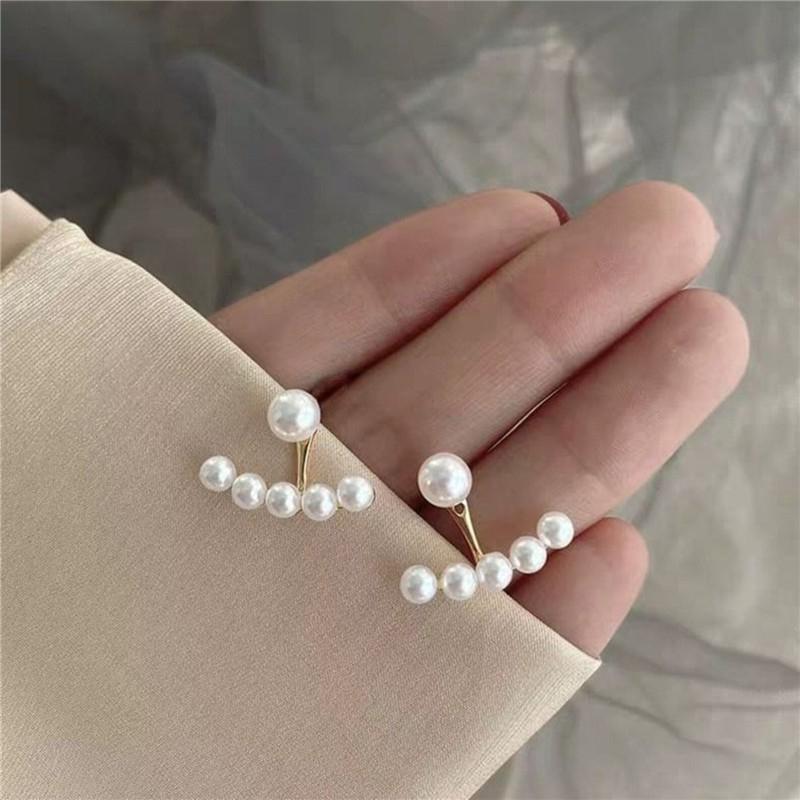 

Simple And Fresh Imitation Pearl Flower Feminine Temperament Hanging High-end Earrings Party Accessories Novelty Earrings
