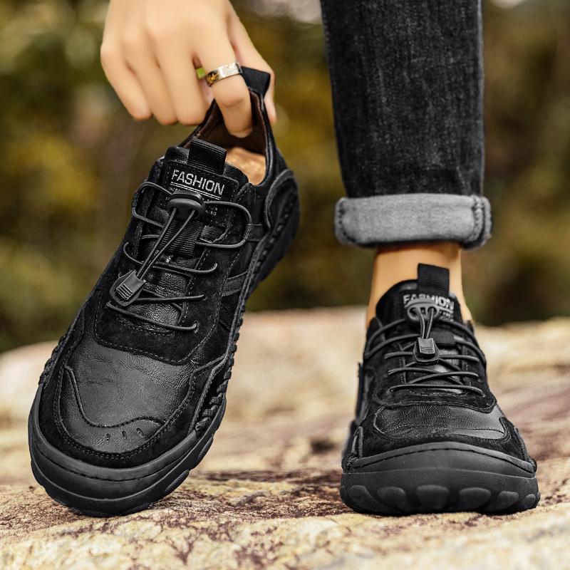 Весна/осень Мужская обувь ручной работы в стиле ретро Большие размеры Повседневная обувь — фото 14