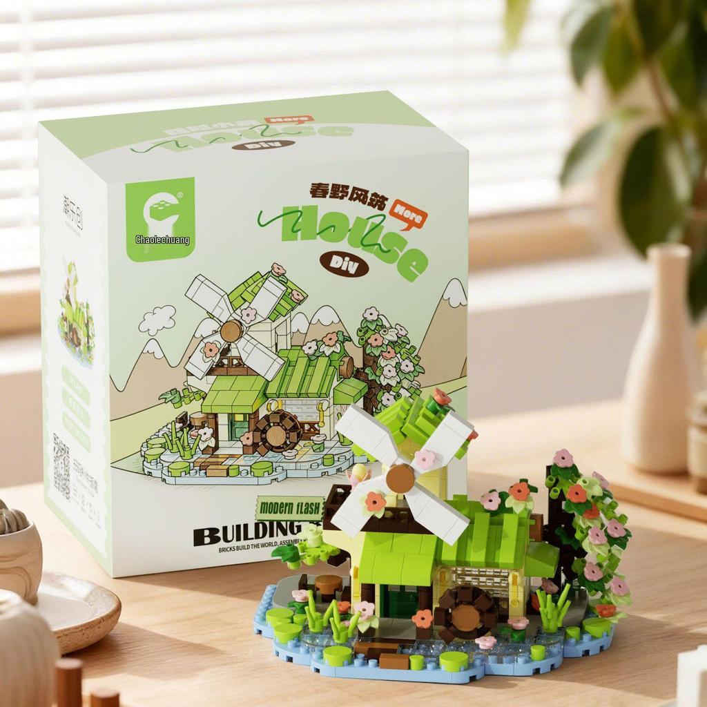 Four Seasons Building Blocks: Spring, Summer, Autumn, Winter Small House Set - Educational Toys for Children
