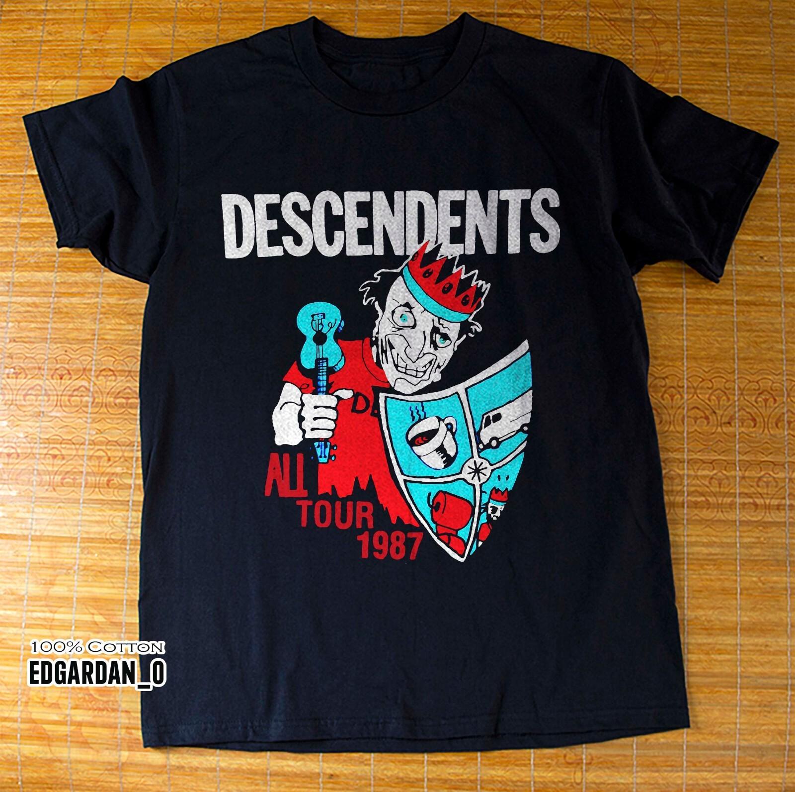 Descendents All Tour 1987 Punk Rock Band Black T-shirt Size S-5XL S
