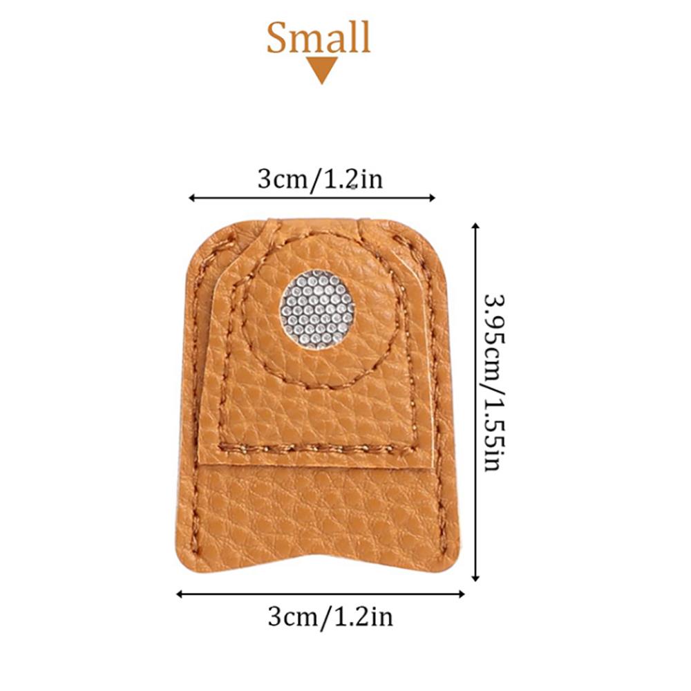 Needlework Finger Cover Tip Leather Coin Thimble Quilting Sleeve Finger Protect Handmade Patchwork Sewing Tools for Household