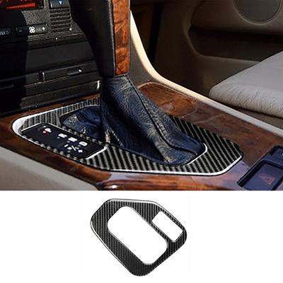 Carbon Fiber Car Center Control Gear Shift Panel Frame Cover Trim Sticker Decoration Accessories For BMW M5 E39 5 Series