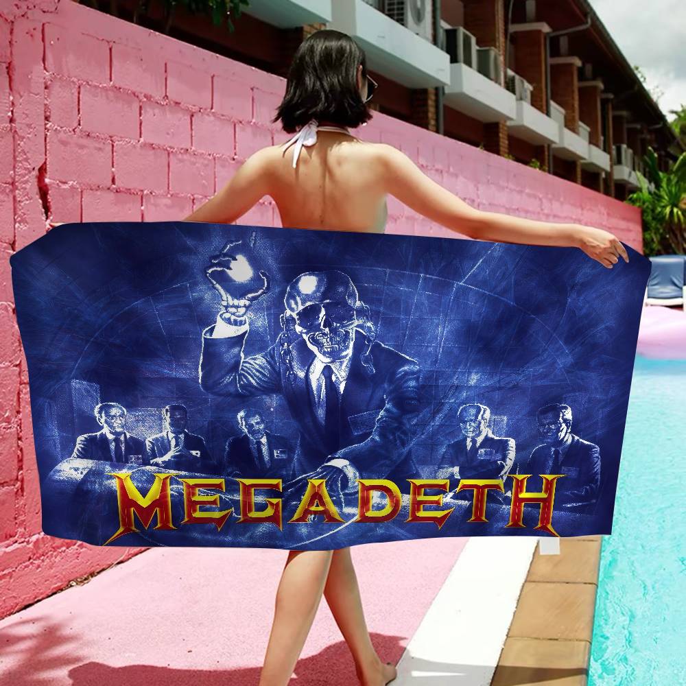 M-Megadeths Heavy Metal Rock Band Microfiber Beach Towel Absorbent Quick Dry Soft Yoga Swimming Resort Mountain Climbing Towel