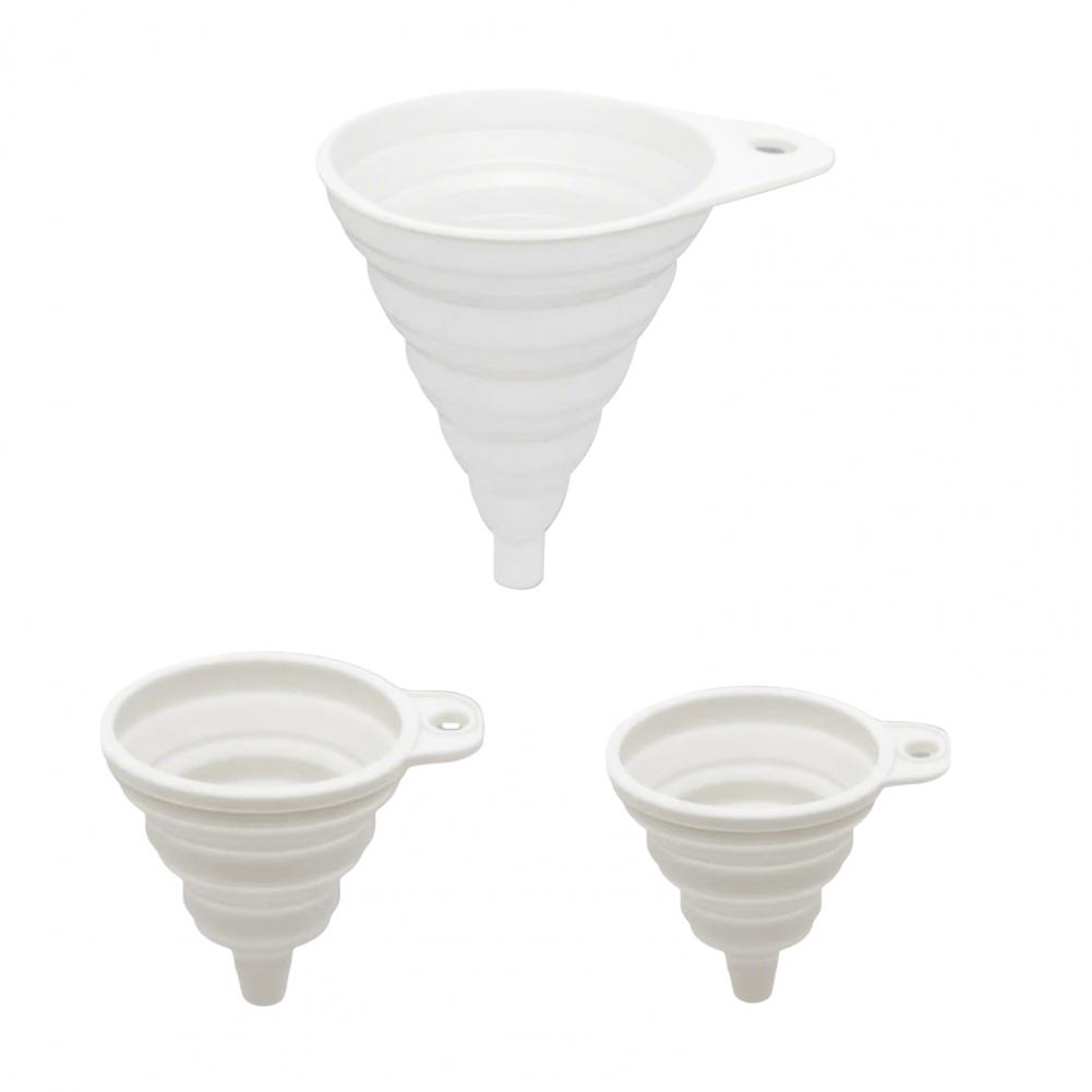Foldable Silicone Funnel Set Heat Resistant Collapsible Funnel Silicone Collapsible Kitchen Funnel Set for Liquid for Food
