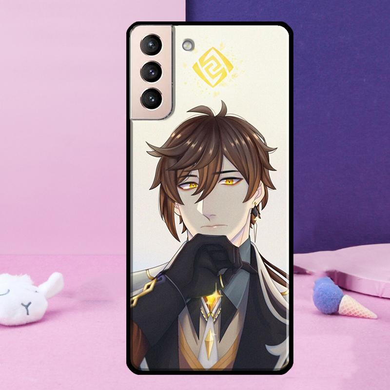 Zhongli Genshin Impact Phone Case For Samsung Galaxy S24 Ultra S25 Ultra S9 S10 S20 S21 S22 Plus S23 S24 FE Cover