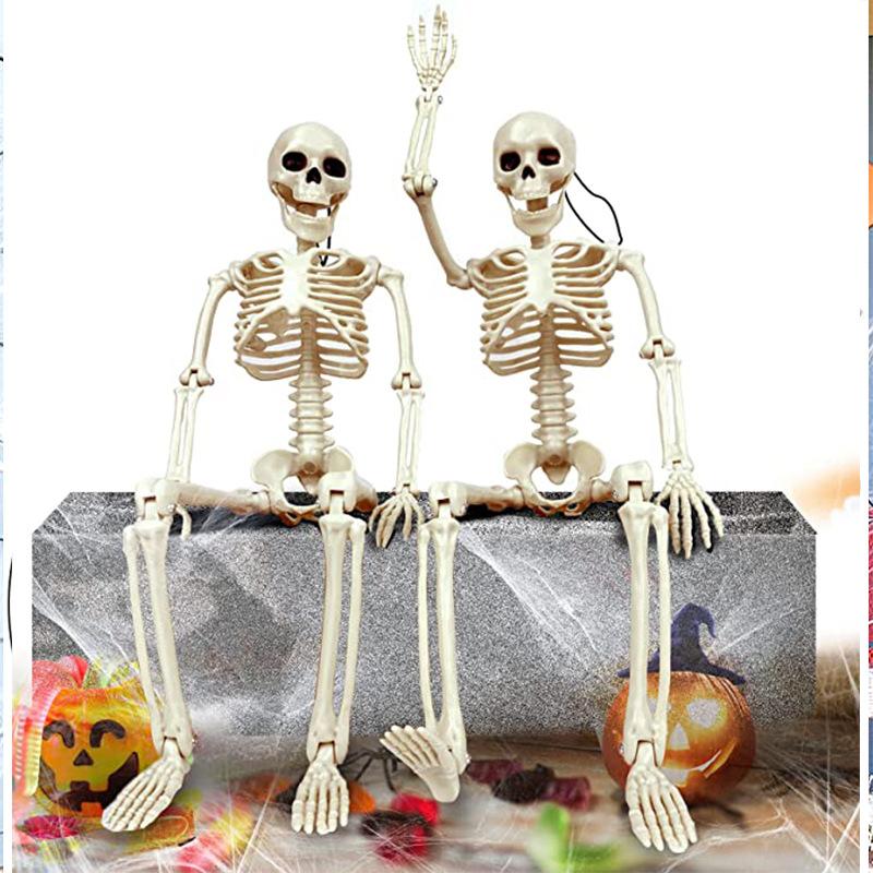1 stk God Halloween Modellering Humanoid Skjelett Dekorative Rekvisitter Hjemsøkt Hus Hjem Soverom Balkong Dekorasjon Fest DIY Forsyninger