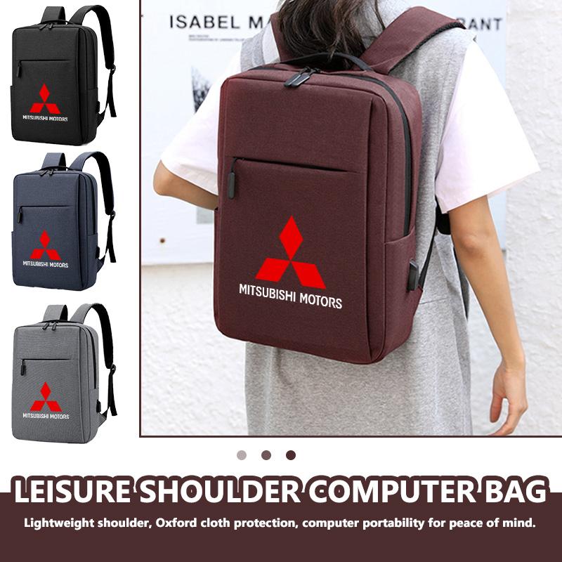 Laptop Backpack Waterproof Anti Theft USB Bag School Travel Backpack For Mitsubishi Outlander Lancer L200 ASX Pajero Grandis