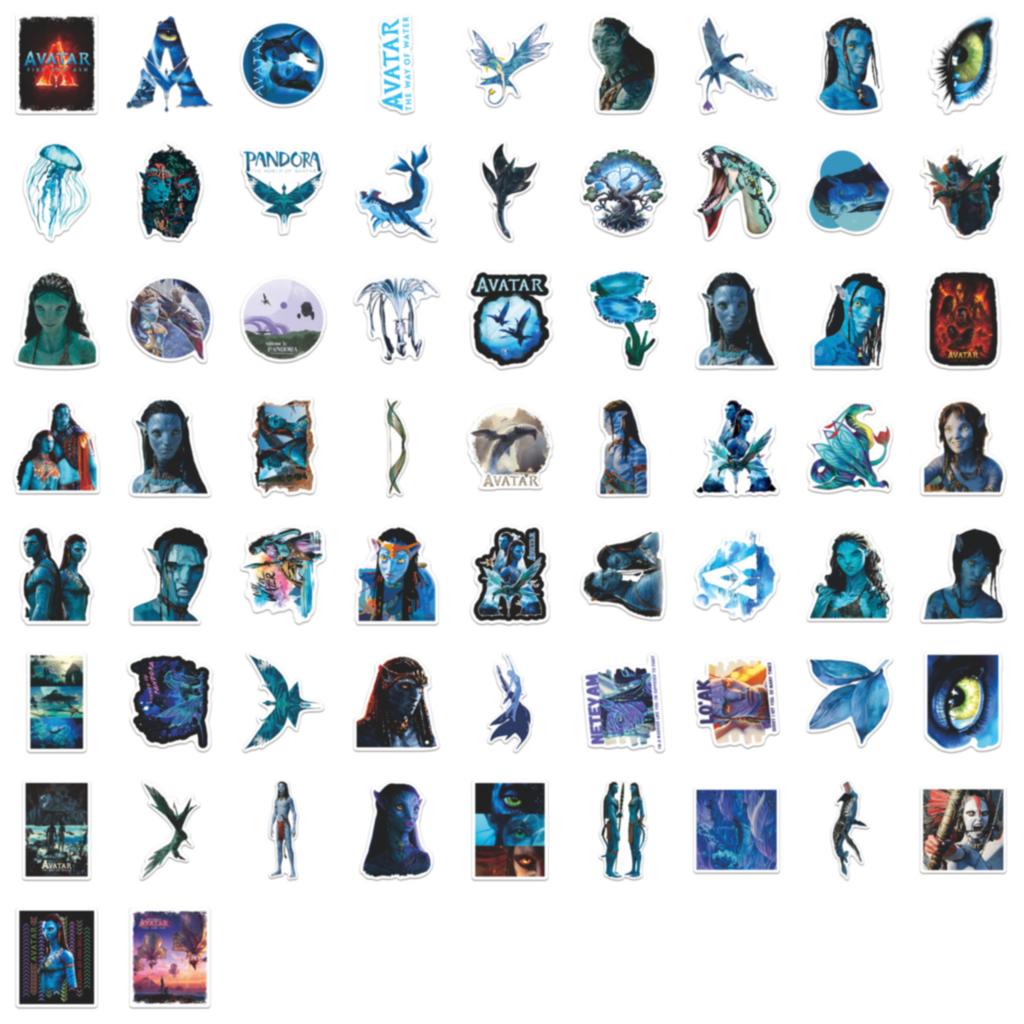 65 Stuks Avatar 3 Vuur En As Film Stickers Pvc Decals Speelgoed Diy Decoratie Waterdicht Skateboard Bagage Telefoon Koelkast Auto Cadeaus