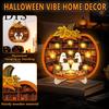 Durable Halloween Decorations Door Sign, Glowing Ghost Hanging Decor, Wooden LED Window Cool Patterned Ornaments Ornament for Party, Spooky