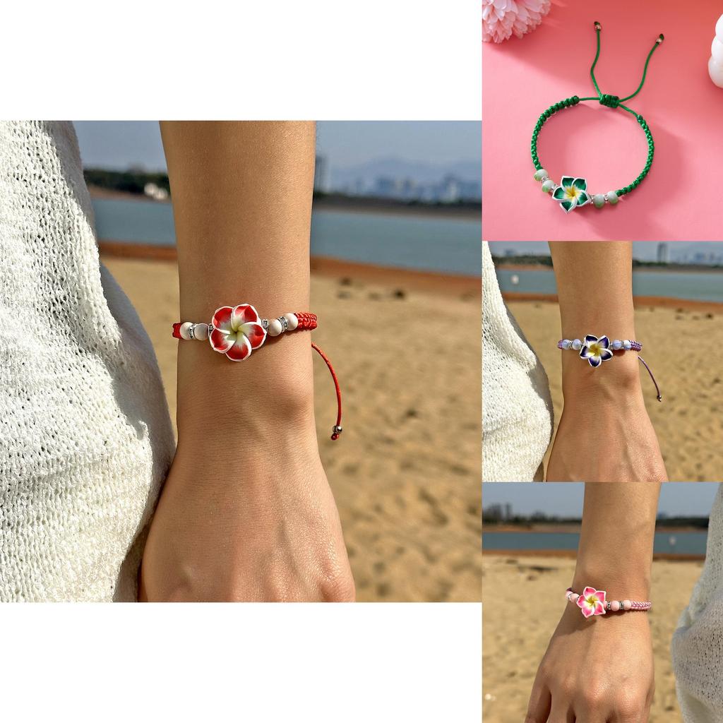 Elegant Soft Clay Floral Hand Chain For Women With Handcrafted Design And Trendy Look