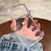 New Transparent Acrylic Phone Case for iPhone Air 17 Pro Max 16 11 12 13 14 15 Plus Xs X XR Metal Button Clear Cover Fundas