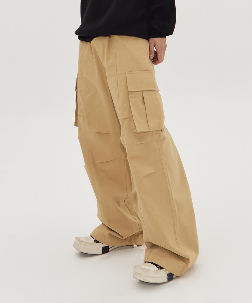 BORN CHAMPS [4 Colors] Camo Wide Cotton Cargo Pants B23Fb02