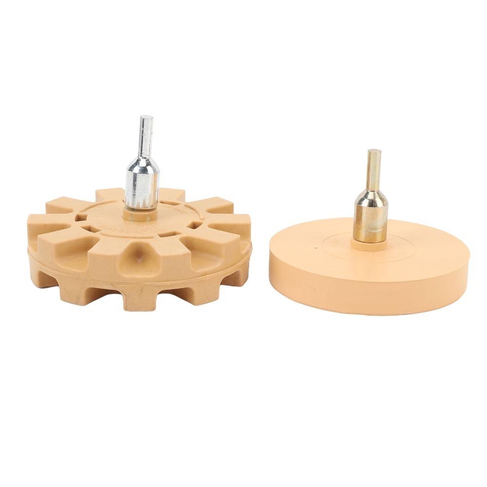 Khaki Rubber Adhesive Remover Wheel Universal Car Decal Removal Tool  Vehicle Surface Cleaning