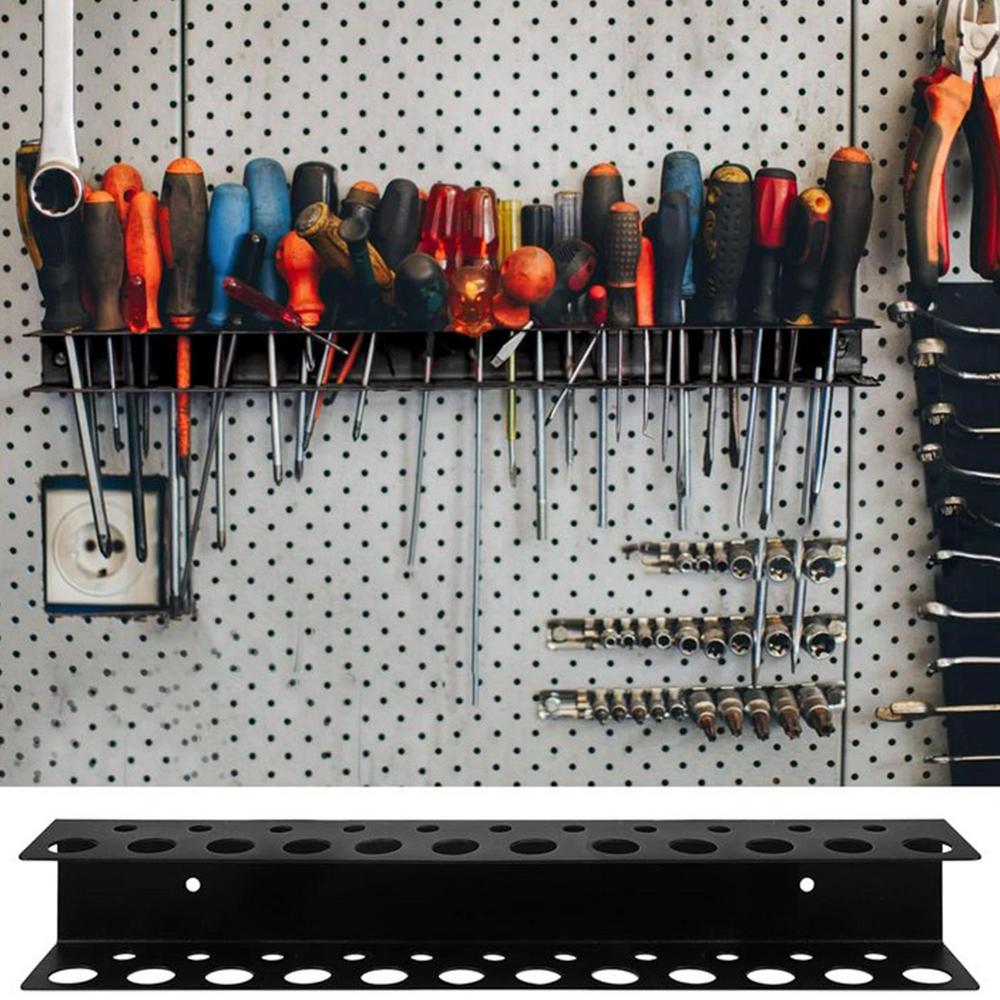 Screw Organizer Wall Mount Screwdriver Storage Rack Manual Tools Holder Hammer Rack Pliers Hardware Tool Organizer