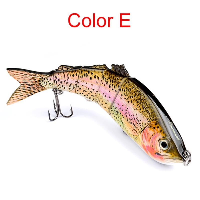 Appât dur biomimétique en plastique pour leurre de poisson, appât artificiel idéal pour la perche d'eau douce, Omnibus, 6 couleurs, multi-nœuds, 26cm, 177g