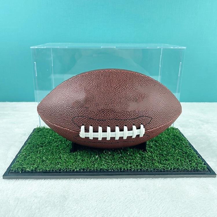 Softball Basketball Holder Box for Organization & Showcases, Football Display Case, Acrylic Clear Display Box with Stand