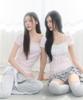 ILLIGO Rosie Lace Square Neck Tee Pink