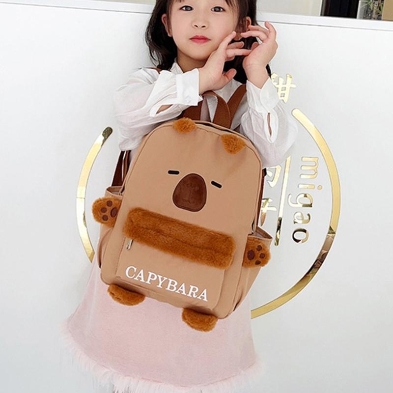 Cartoon Rucksack Hübsche Büchertasche Süßer Rucksack Plüschpuppen Tasche Schüler Schultasche Reisetasche für kleines Mädchen Kinder