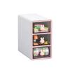 1Pc 3-Grid Thickened Desk Drawer Organizer Cartoon Rabbit Stationery Office Desktop Storage Box Transparent Makeup Organizer