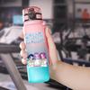 Cartoon Christmas K-Pop Demon Hunters Printed 550Ml Water Bottle Large Capacity Drinking Cup Portable Outdoor Sports Water Cup Children Kid Gift