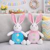Cartoon LED Easter Bunny Ornament Plush Stuffed Lop Rabbit Glowing Rabbit Doll Handmade Soft Luminous Rabbit Home Decorations