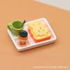 Dollhouse Doll House Miniature Toast Bread Jam Plate Food Play Simulation Scene Model Bo11 Ornament