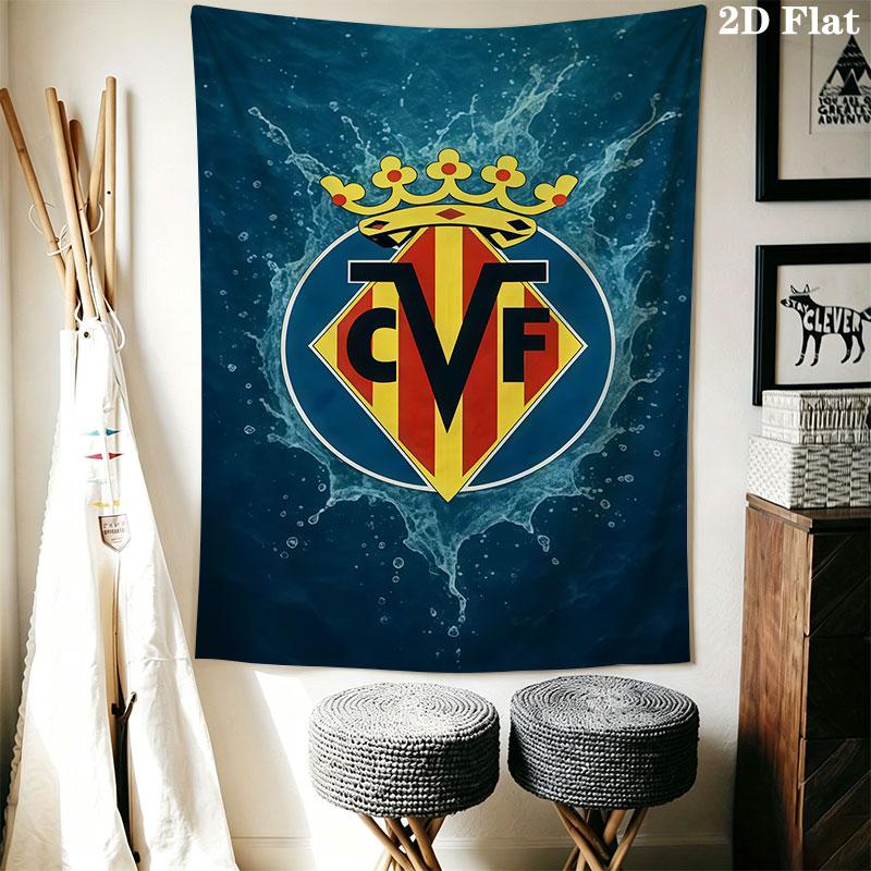 Villarreal CF Wall Hanging Printed Fabric Blanket Decorative Tapestries for Bedroom Living Room Home Decor