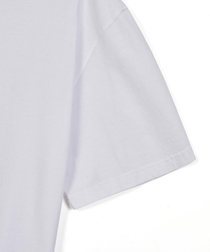 Pildeoseu Basic Back Incision Short-Sleeved T-Shirt White