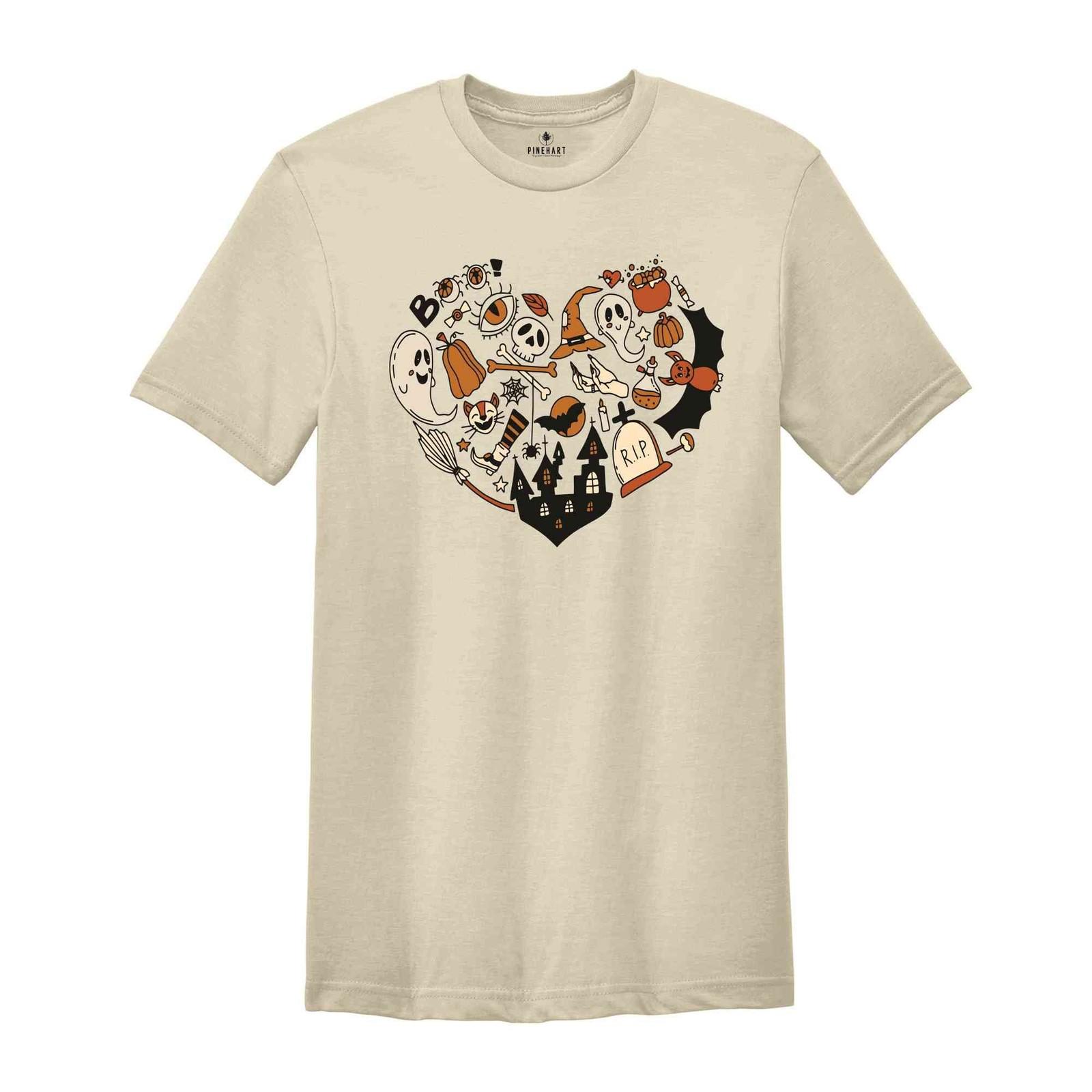 Halloween Doodle Shirt, Halloween Shirt, Halloween Party Shirt, Pumpkin Shirt, G S разноцветный