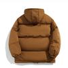Men's Oversized Casual Down Jacket With Long Sleeves And Hood